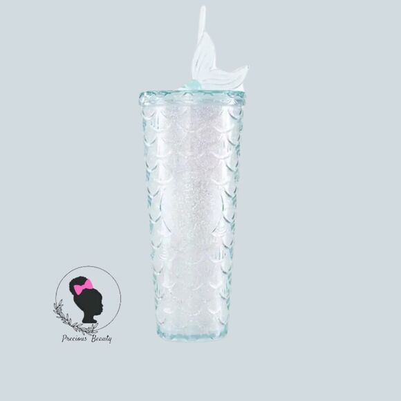 Starbucks tumbler China 2023 green scale cold straw cup 24oz with Mermaid Tail